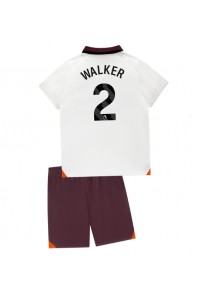 Fotbalové Dres Manchester City Kyle Walker #2 Dětské Venkovní Oblečení 2023-24 Krátký Rukáv (+ trenýrky)